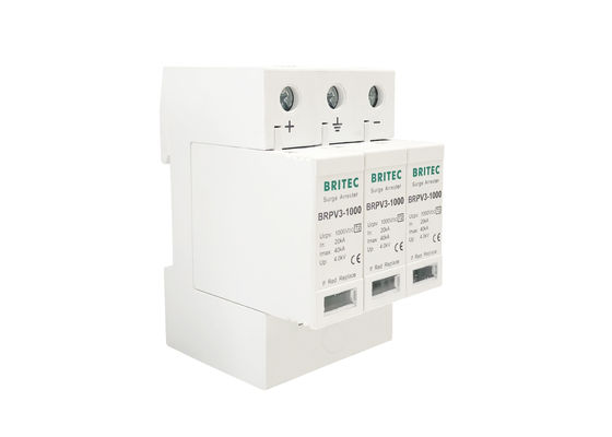 1000V Kelas II DC Lightning Arrester Solar PV Surge Arrester