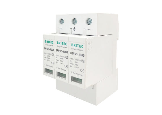 Tipe 2 1000V 40ka Pv Surge Arrester SPD Dengan Sertifikat TUV IEC61643-31