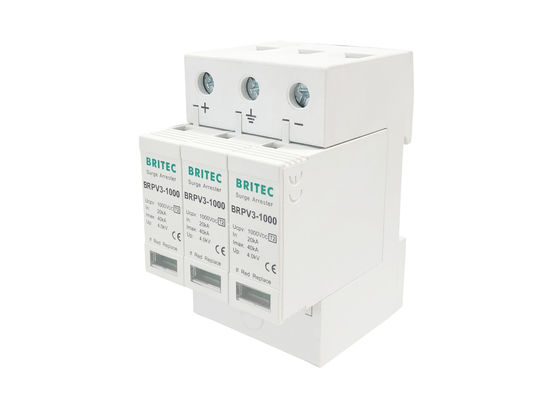 PV 1000V 3 Pole DC Surge Protection Device Untuk Aplikasi Fotovoltaik