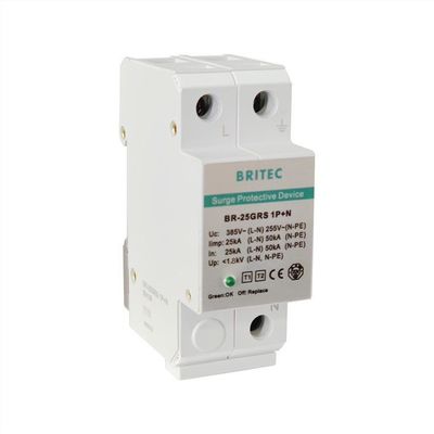 25KA 275V Tipe 1 Surge Protector AC Proteksi Petir BR-25GRS 1+1