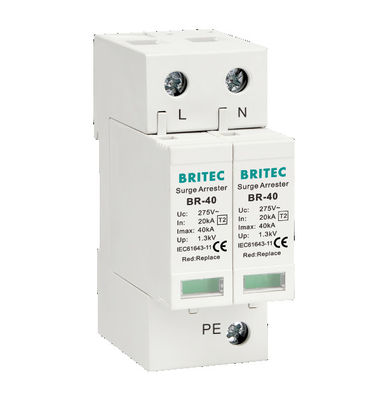 BR-40 2P Surge Protection Device Kelas II Spd 275v tipe 2 fase tunggal 275v ac spd pelindung surge petir varistor surge arrester