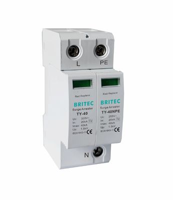 TY-40 1+1 MOV Teknologi Perangkat Perlindungan Listrik Listrik 40kA AC