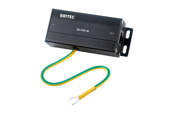BR-POE-M Koneksi Ethernet RJ45 Perlindungan Lonjakan Poe Pelindung Lonjakan Ethernet Jaringan Petir POE Gigabit 1000mbps Rj45 Ethernet Pelindung Lonjakan Luar Ruangan Jaringan Industri Rumah Logam