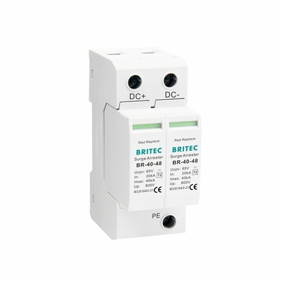 BR-40 48 DC SPD perangkat perlindungan gelombang pv 48V surge arrester pelindung petir