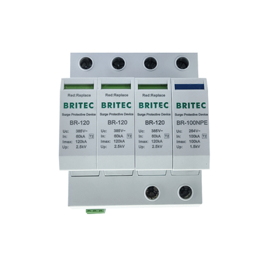 BR-120 Tipe 2 Surge Protector Lightning Arrestor untuk Sistem Listrik TUV/CE/CB/IEC Sertifikasi