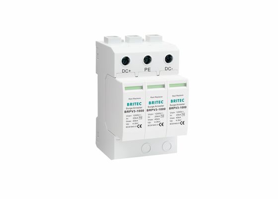 40KA Maksimum arus debit 1000V DC Tegangan nominal Tipe 2 Perangkat Perlindungan Surge SPD Surge Arrester