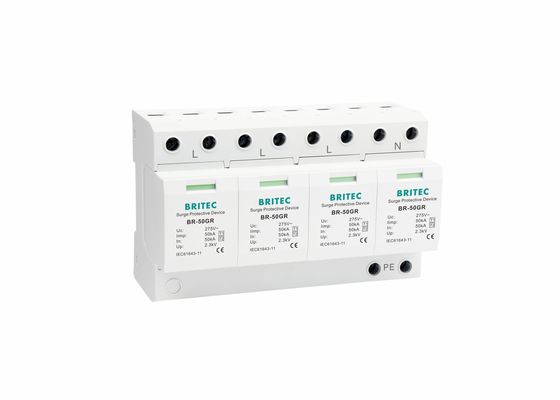 AC Lightning Arrester 3 Phase IEC61643 BR-50GR Industrial Surge Suppressor