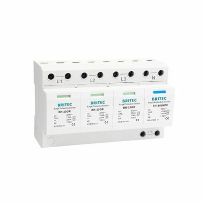BR-25GR 3P+1 Tipe 1 Surge Protection Device 3 phase power surge protection SPD Thunder Arrester spark gap spd Plug-in surge arrestor Electric Spd