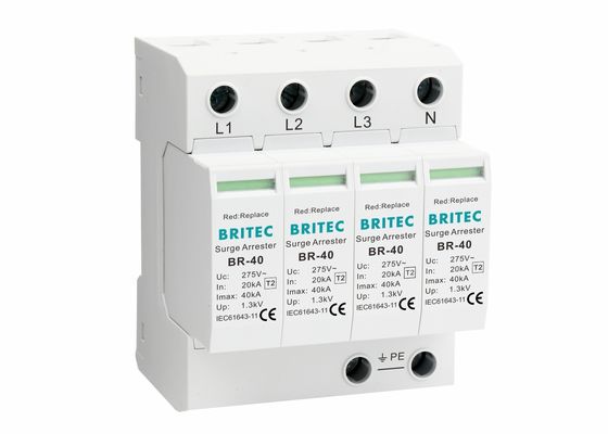 Tipe 2 Surge Arrester 4P 40kA Surge Protector dengan kinerja yang andal