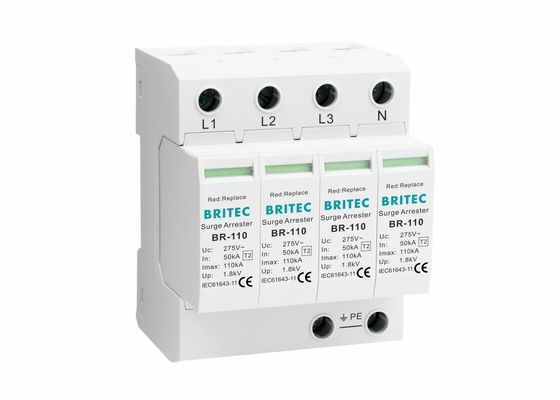 110KA Tipe 2 Power Overvoltage Protection Surge Arrester AC Lightning Protector