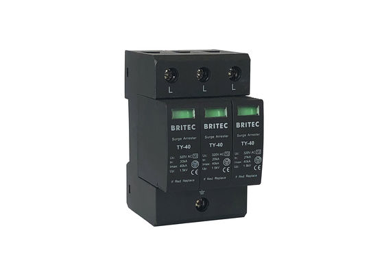 IEC 61643 Kelas II 3P Pluggable Type 2 SPD 40kA Untuk Perlindungan Umum