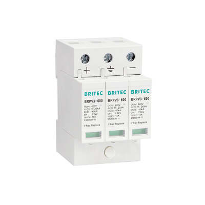 BRPV3-600 Photovoltaic 600v DC Surge Protection Device proteksi petir spd surya