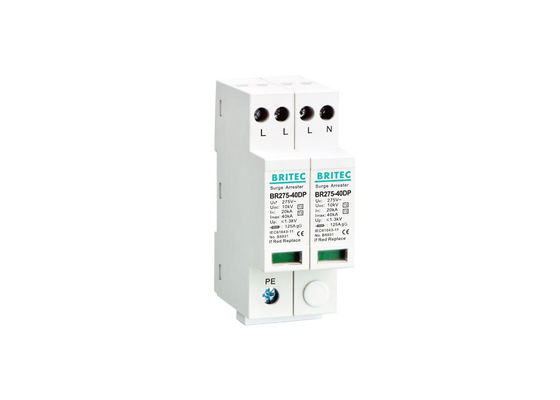 Type 2 + Type 3 AC Surge Protector 4 Pole Imax 40kA Dengan Indikasi Jarak Jauh