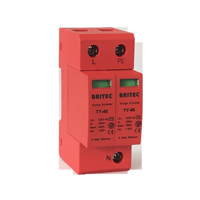40kA Single Phase Electrical Anti Surge Protection Device Ac SPD penangkal petir pelindung petir