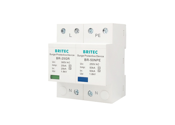 Keamanan TUV Tipe 1 Perangkat Perlindungan Surge Ac Surge Protector 25kA