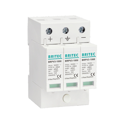 BRPV3-1000 1000V 3P Solar PV spd DC Surge Protection Perangkat Surge Protection Arrester Suppressor perlindungan petir pv dc