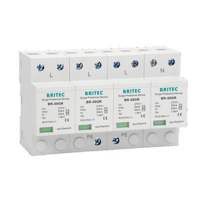 BRITEC BR-50GR 275 2P Ac Tipe 1 Spd Perangkat Pelindung Penangkal Petir T1 spd