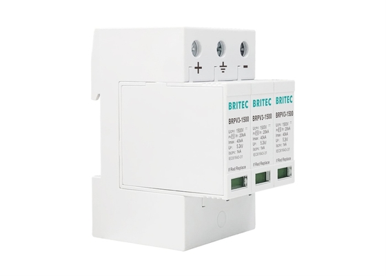 1500V 40ka 3P Kelas II PV Surge Arrester Untuk Sistem Tenaga Surya