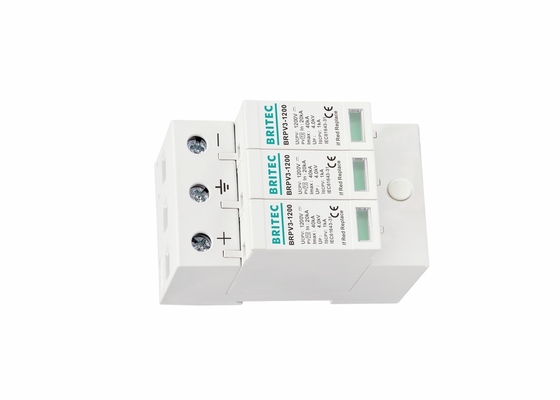 Mini Pv Dc Surge Protection Perangkat 3p Solar Spd 1200v Dc Surge Arrestor