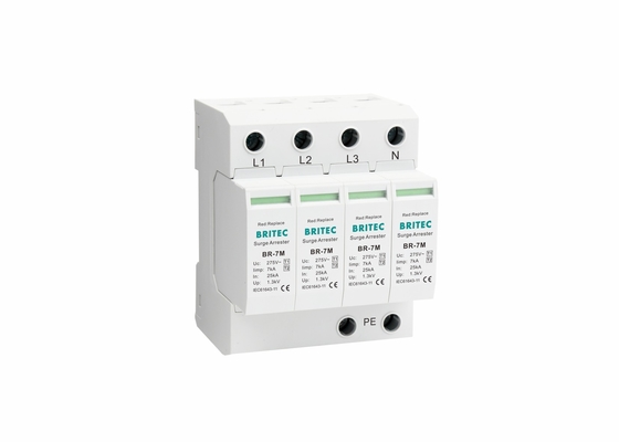 7ka T1+T2 Surge Protective Device Lightning Arrester 4P Surge Protective Device Perangkat Perlindungan Surge