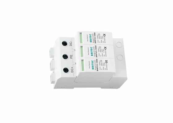 1000VDC 3P Solar Photovoltaic Surge Protection PV System SPD 35mm DIN Rel Mounting