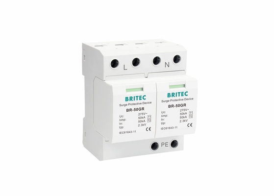 Sistem AC 2P 50KA T1 Perlindungan Petir Perlindungan Listrik