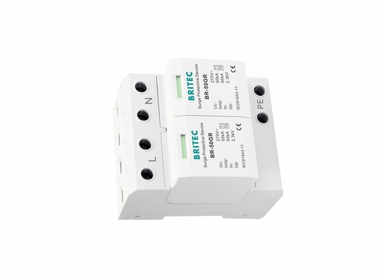Sistem AC 2P 50KA T1 Perlindungan Petir Perlindungan Listrik