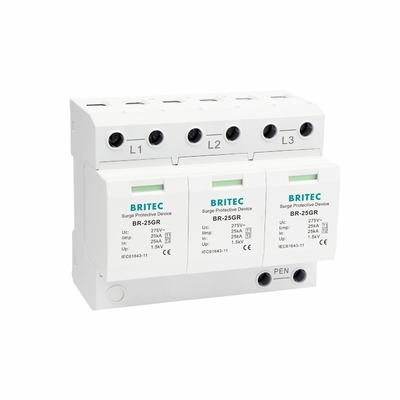 BR-25GR 3P+1 Tipe 1 Surge Protection Device SPD Thunder Arrester Spark Arrester Gap spd kelas 1 pelindung petir