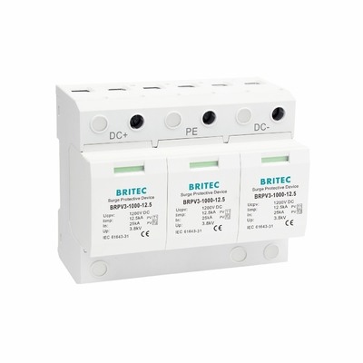 BRPV3-1000-12.5 PV Surge Arrester PV System Protection 3p perangkat perlindungan surge surya