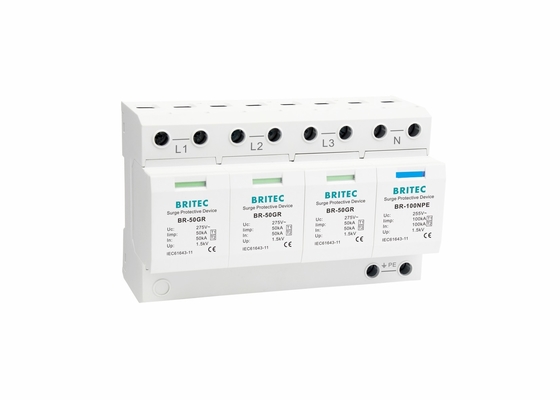 IP20 Thermoplastic 50kA T1 Kelas B Surge Protection Device Ac Surge Protector