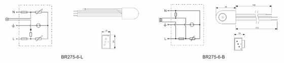 BR275-6-B Perlindung Surge untuk perlindungan LED BEEP untuk peralatan pencahayaan elektronik
