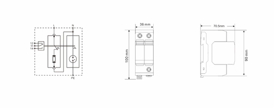 BR-25GS 1+1 spd t1 25ka Surge Protector Proteksi Surge Petir jenis celah percikan spd