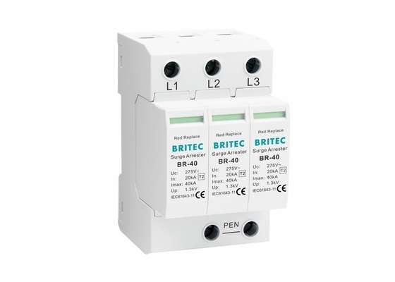 40KA 400V Power Pluggable AC Tipe 2 Perangkat Perlindungan Surge