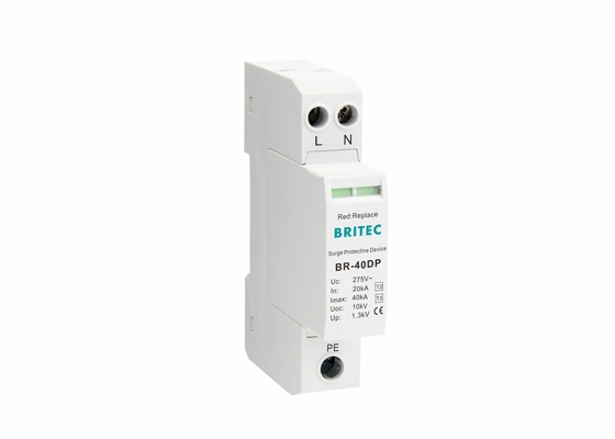 40kA 275V Single Phase 2P Type 2 + 3 Kelas II + III Surge Arrestors BR-40DP 2P