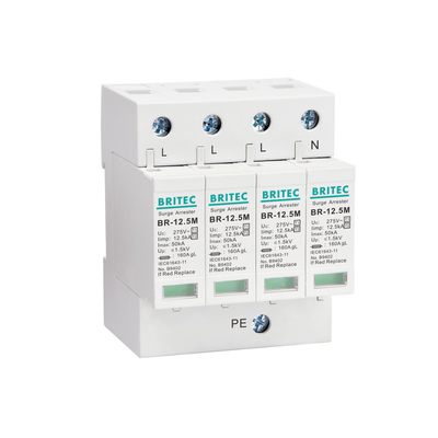 BR-12.5M 1P 12.5kA Tvss Surge Protector Suppressor petir surge arrester t1 t2 spd