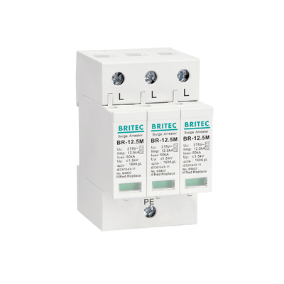 BR-12.5M 1P 12.5kA Tvss Surge Protector Suppressor petir surge arrester t1 t2 spd