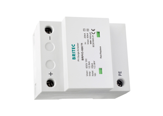 12.5kA BRPV3-600T1 Tipe 1+2 PV Surge Protector Perangkat Perlindungan Surge Photovoltaic