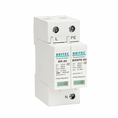 BR275-60 3P+1 60kA Perangkat Perlindungan Surge Tipe 2 Perangkat perlindungan guntur SPD