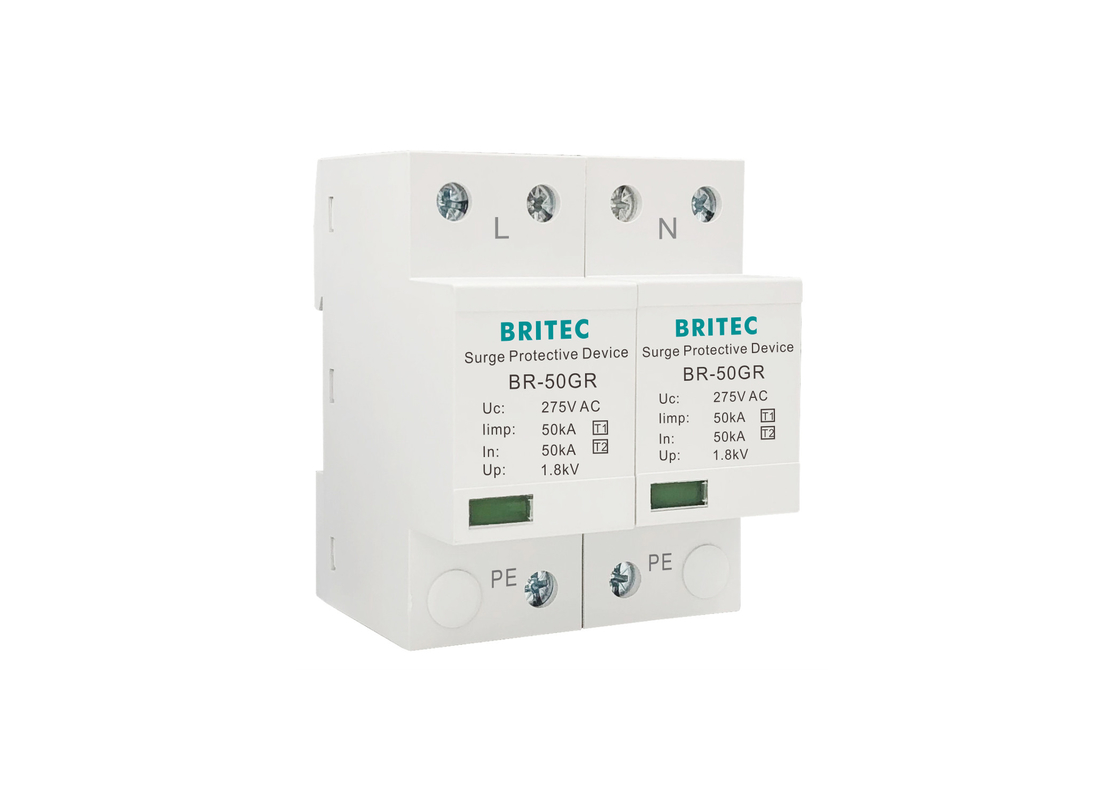 2P Perangkat Perlindungan Surge Single Phase Type 1 Surge Arrestor