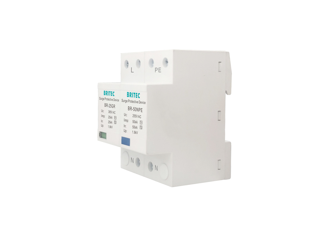Keamanan TUV Tipe 1 Perangkat Perlindungan Surge Ac Surge Protector 25kA