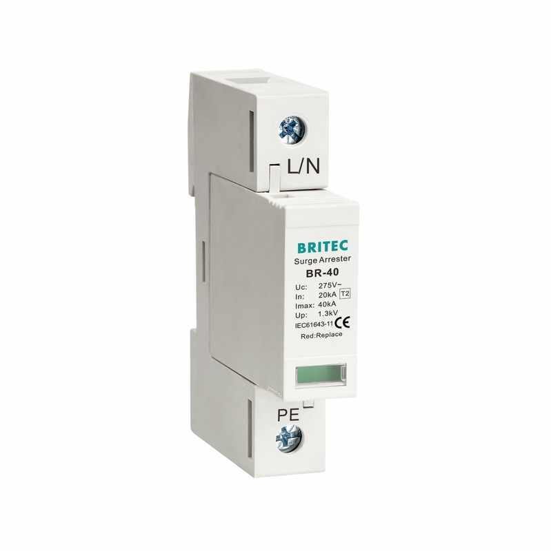 CB/S Bersertifikat Tipe 2 40kA Surge Protector 150V / 275V / 320V / 385V / 440V