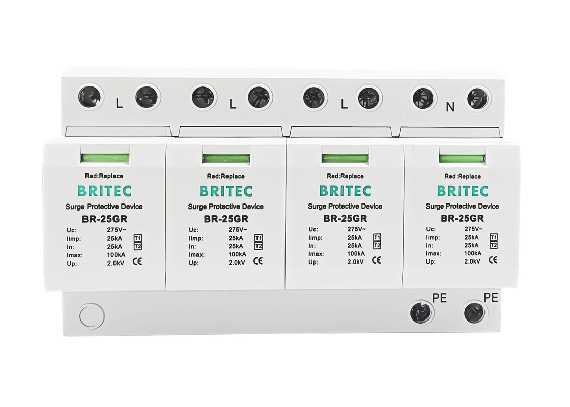 240V/400V Surge Protective Device 25kA Tipe 1 Surge Protector T1 10/350us