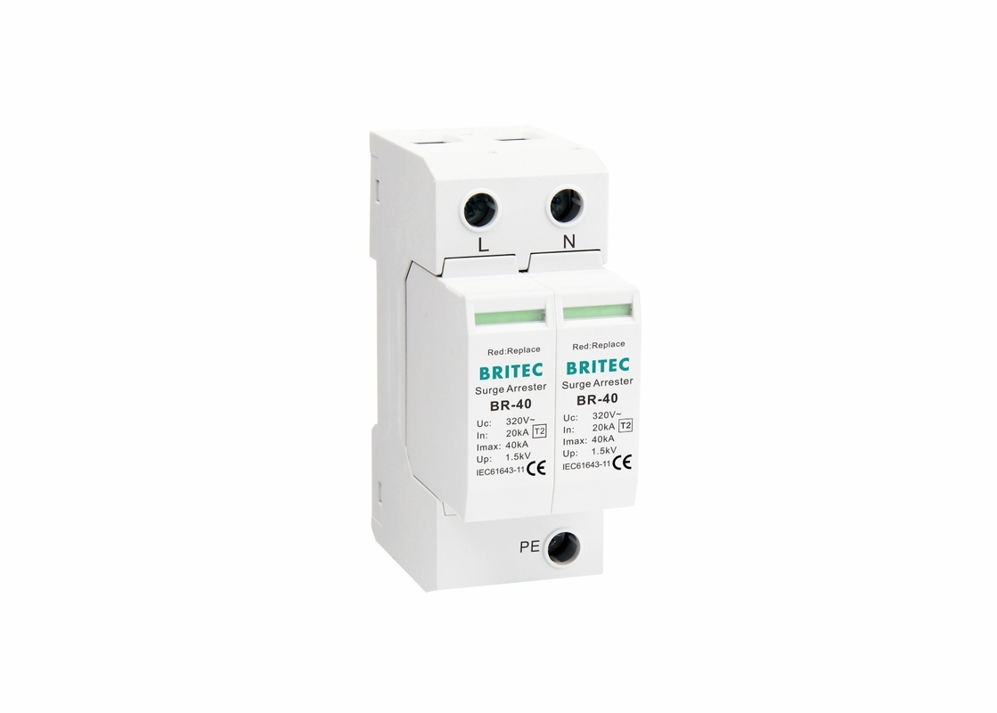 T2 AC 2 Pole Plug-in Surge Protection Perangkat Penekan Tegangan