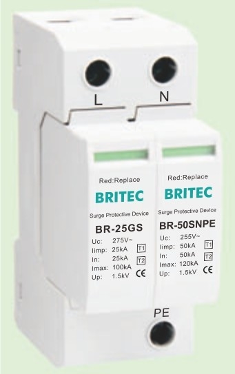 BR-25GS 1+1 spd t1 25ka Surge Protector Proteksi Surge Petir jenis celah percikan spd