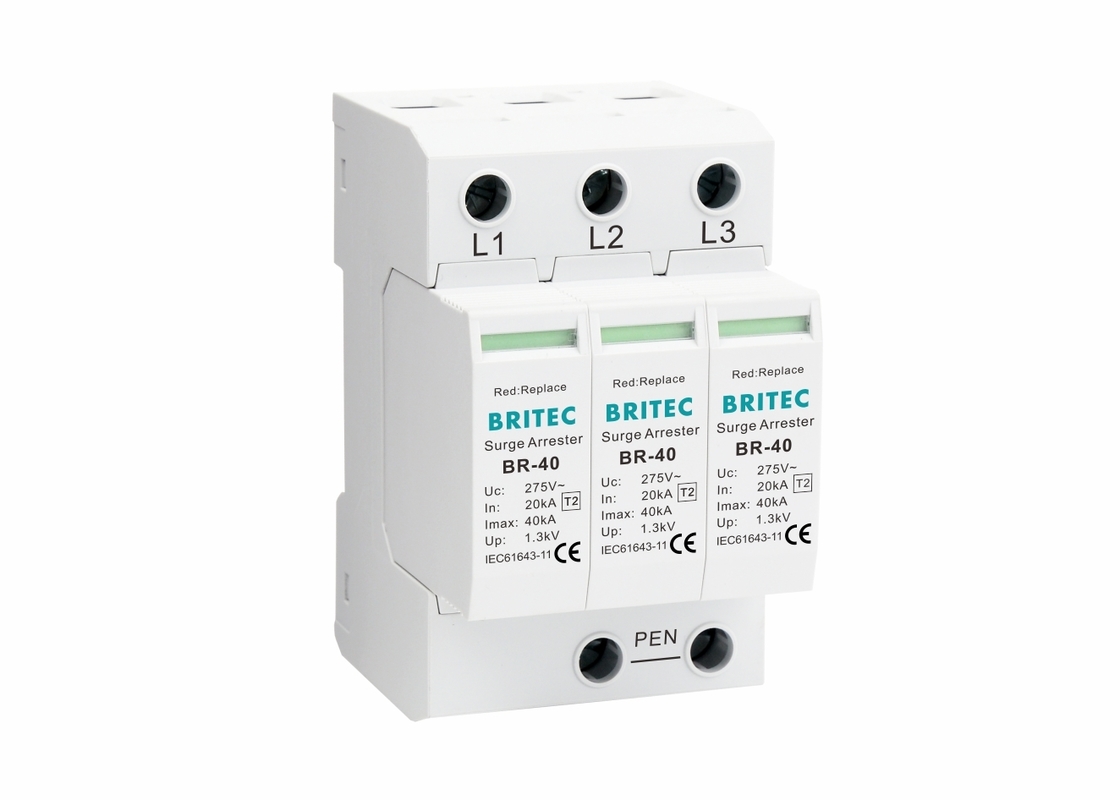 40KA 400V Power Pluggable AC Tipe 2 Perangkat Perlindungan Surge