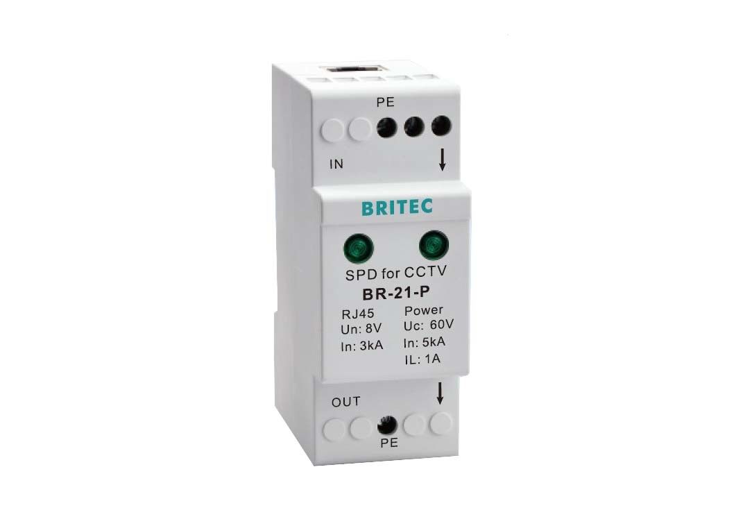 5kA Signal Line Protector Perangkat Perlindungan Surge SPD CCTV Untuk Sistem CCTV