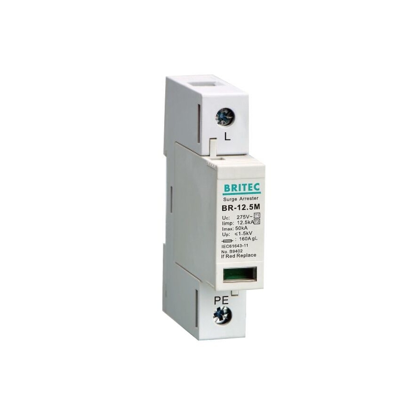 BR-12.5M 1P 12.5kA Tvss Surge Protector Suppressor petir surge arrester t1 t2 spd