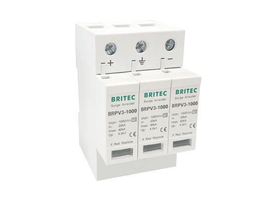 Energy Lightning Protection Perangkat Perlindungan Surge DC SPD Untuk Sistem Fotovoltaik