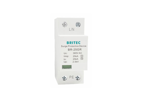 25kA 385V Surge Protection Device SPD dengan Din Rail Mounting untuk sistem pasokan listrik