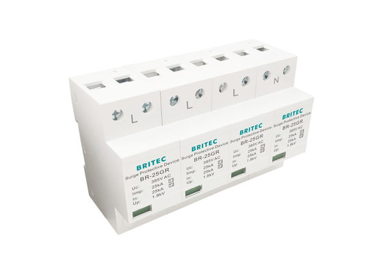 25kA T1 Surge Protector Iimp 4P BRITEC Lightning Protection Surge Arrester